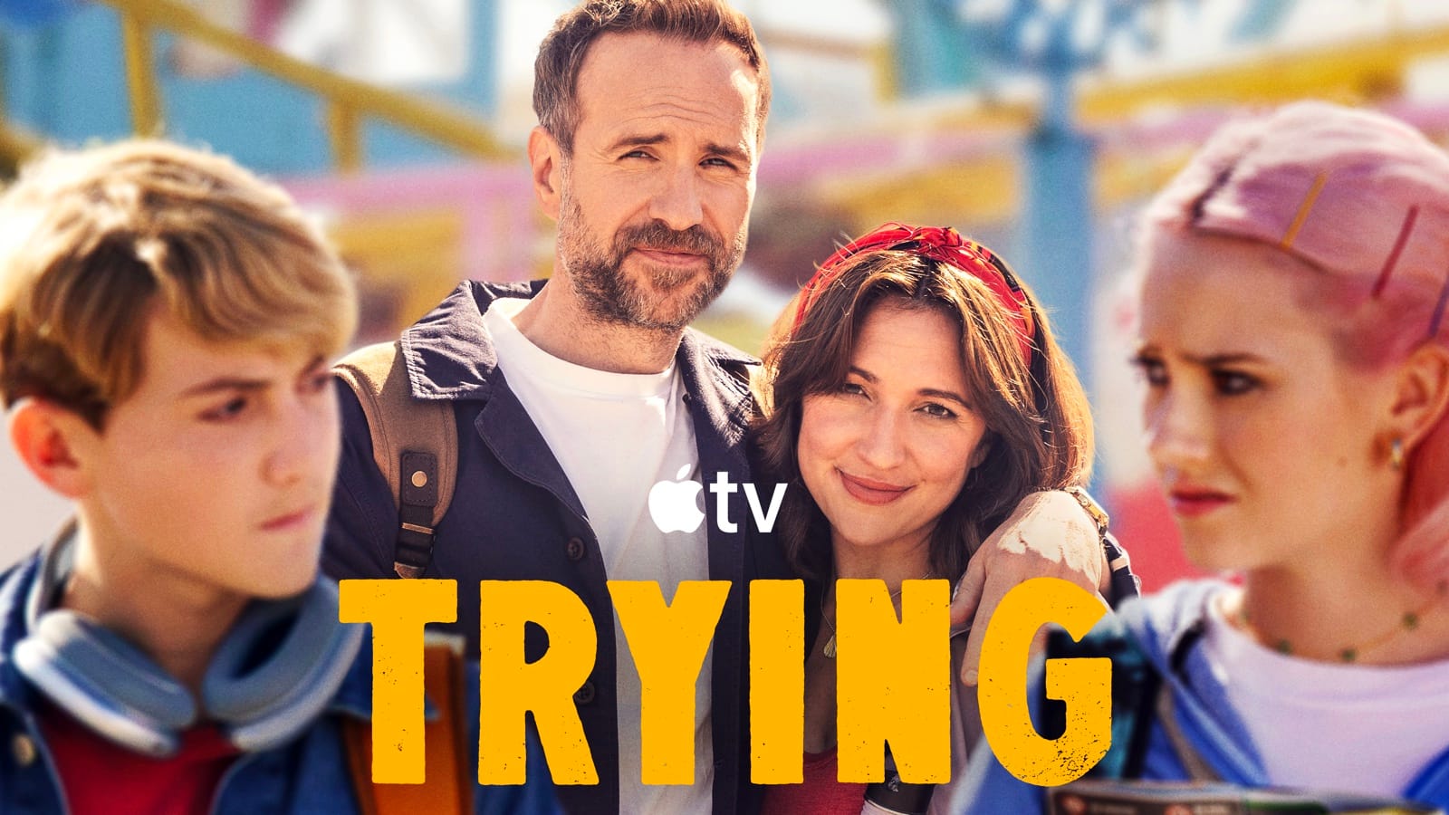 Trying comedy series key art